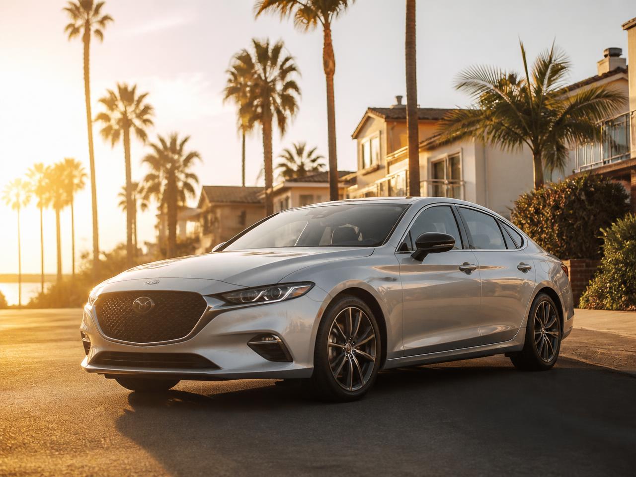 Clean rental sedan parked on a sunlit San Diego street